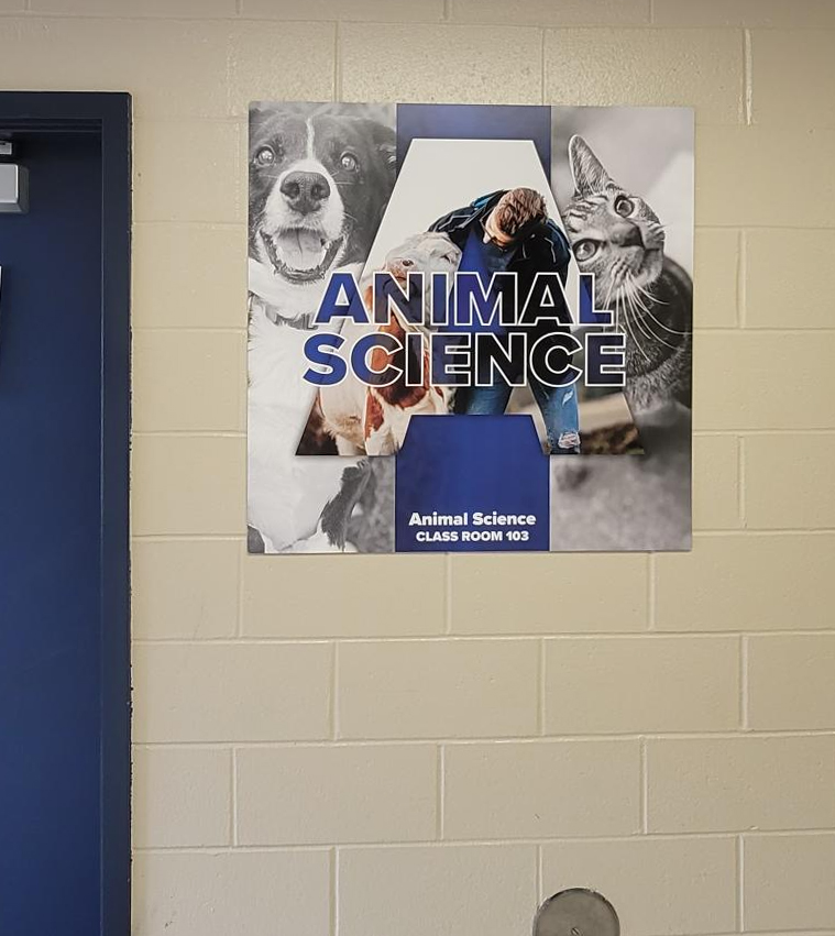 Designed wall sign for CABOCES Animal Science Classroom.