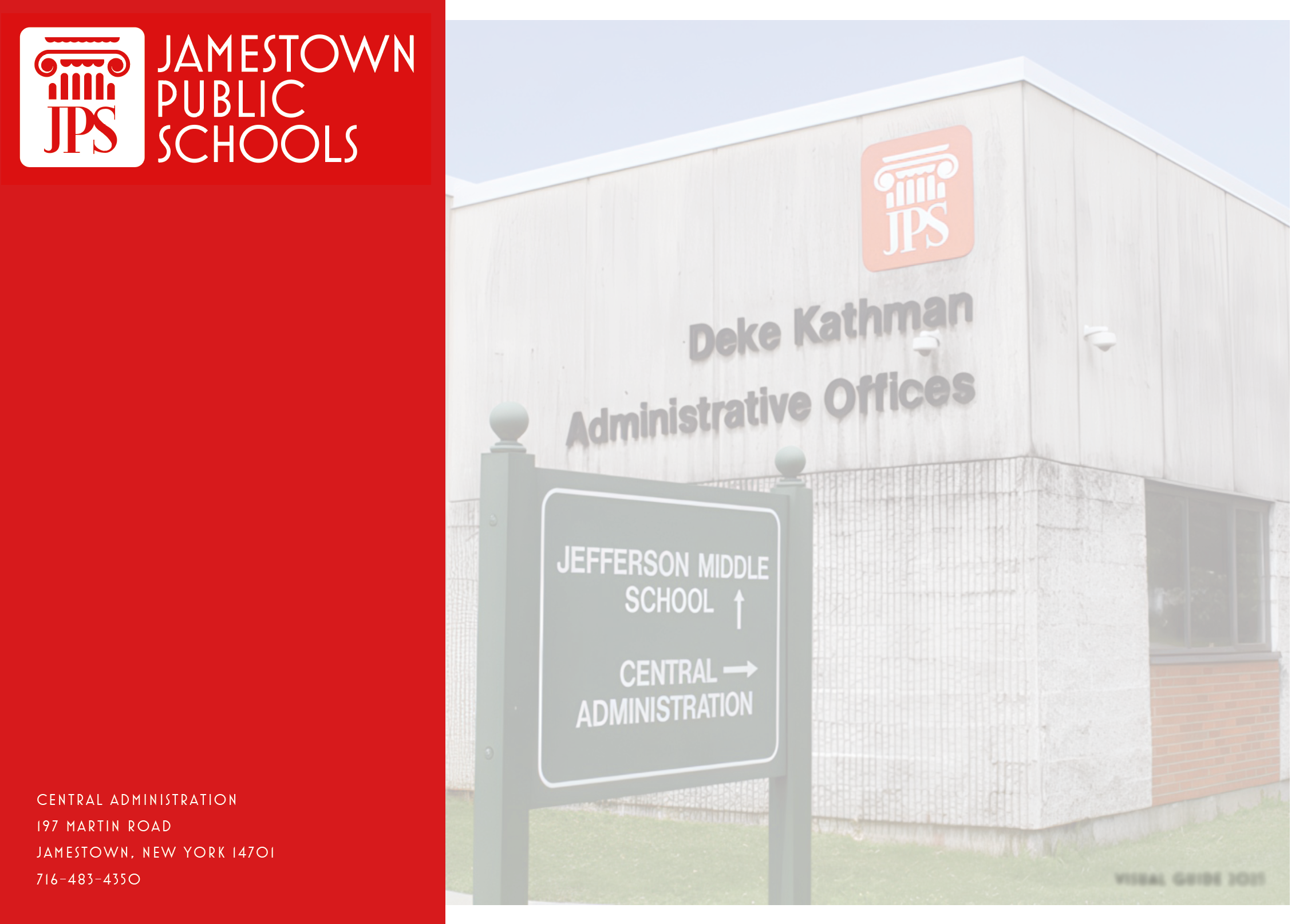 Cover photo of the Branding Guide in progress for Jamestown Public Schools.